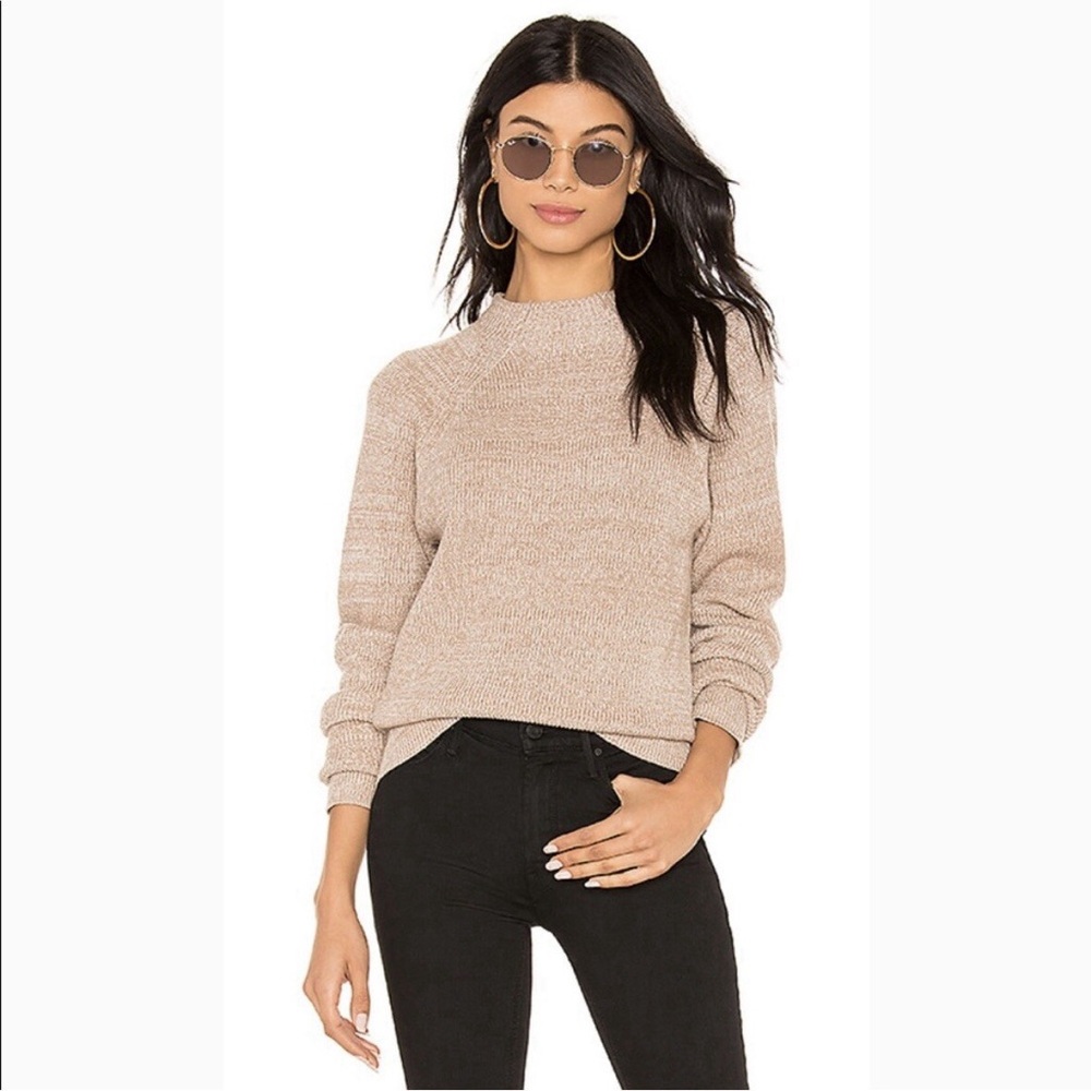 Free People Too Good Sweater in Heathered Beige